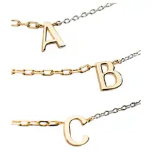Product image of Mixed Metal Delicate Monogram Necklace