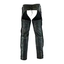 Product image of Dream Apparel Mens Distressed Brown Leather Motorcycle Riding Chaps