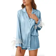 Product image of Satin Feather Pajamas