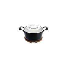Product image of All-Clad Six-Quart Cast Iron Dutch Oven with Lid and Acacia Wood Trivet