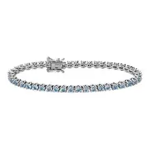 Product image of Blue Nile Sky Blue Topaz Tennis Bracelet In Sterling Silver 