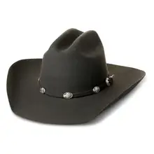Product image of Rockin’ C women’s gray with Concho hatband cattleman wool hat