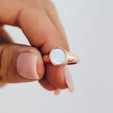 Product image of Pura Vida Mother Of Pearl Signet Ring