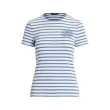 Product image of Lauren Striped Stretch Cotton Crewneck Tee