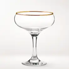 Product image of Gold Rim Champagne Coupe Glasses