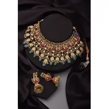 Product image of Vira Finest Heavy Uncut Kundan Bridal Set