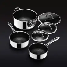 Product image of HexClad 6-Piece Hybrid Pot Set with Lids