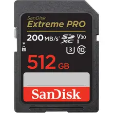 Product image of SanDisk 512GB Extreme PRO UHS-I SDXC Memory Card
