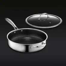 Product image of HexClad 3.3-Quart Hybrid Deep Sauté Pan with Lid