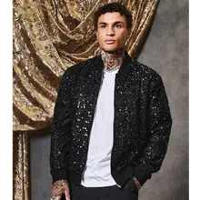 Product image of Manfinity AFTRDRK Men Zip Up Sequin Bomber Jacket