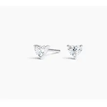 Product image of Heart Lab Diamond Stud Earrings