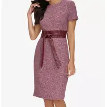 Product image of Calvin Klein Women’s Short-Sleeve Belted Sheath Dress
