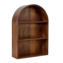 Product image of Kate and Laurel Arcott 18 in. W x 26 in. H Walnut Brown Decorative Wall Shelf