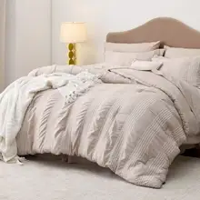 Product image of Bedsure 7-Piece White Queen Comforter Set