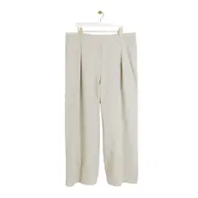 Product image of River Island Plus Light Green Wide Leg Trousers