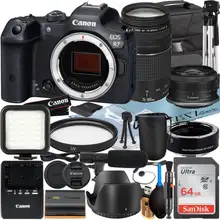 Product image of Canon EOS R7 Mirrorless Camera with RF-S 18-45mm + 75-300mm Lens