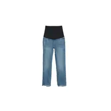 Product image of Easton Maternity Frayed-hem Straight-leg Jean