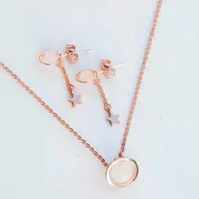Product image of Pura Vida Saturn Necklace & Earring Set