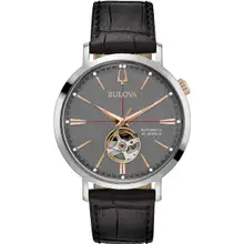 Product image of Bulova Men's Classic Aerojet 3-Hand Automatic Leather Strap Watch