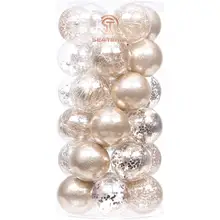 Product image of Shatterproof Clear Plastic Christmas Ball Ornaments