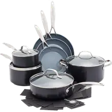 Product image of GreenPan Valencia Pro 11-Piece Hard Anodized Ceramic Pots & Pans Cookware Set
