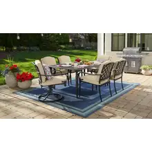 Product image of Hampton Bay Laurel Oaks 7-Piece Steel Outdoor Dining Set