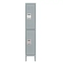 Product image of Gray Metal 2-Tier Gym Locker 