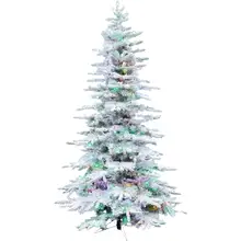 Product image of Fraser Hill Farm 7.5-foot Pre-lit Snow-flocked Mountain Pine