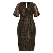 Product image of Avenue Plus Size Julia Plisse Dress