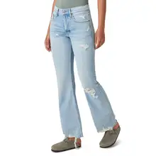 Product image of Lucky Brand Frayed High Waist Boyfriend Flare Jeans
