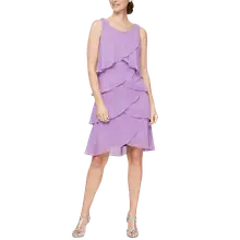 Product image of SL Fashions Tiered Chiffon Dress