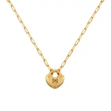 Product image of Heart Charm Lock Necklace 