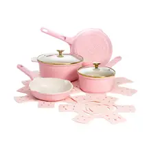 Product image of Paris Hilton Clean Ceramic Nonstick Cast Aluminum Cookware Set