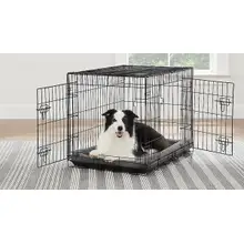 Product image of Top Paw Double Door Folding Wire Dog Crate with Divider Panel