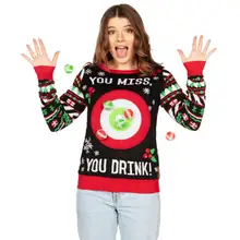 Product image of Tipsy Elves Women’s Drinking Game Ugly Christmas Sweater