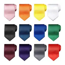 Product image of Syhood 12 Pieces Solid Satin Ties