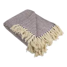 Product image of DII Rustic Farmhouse Cotton Chevron Blanket Throw