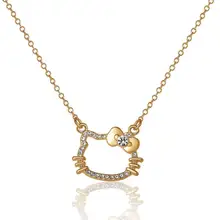 Product image of Hello Kitty Outline Pendant Necklace with Chain in Gold Tone