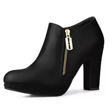 Product image of Allegra K Women's Platform Round Toe Ankle Booties