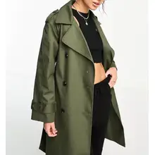 Product image of ASOS Design Longline Trench Coat in 'Dark Khaki'