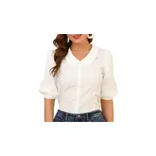 Product image of Allegra K Sweet Short Bubble Sleeve Blouse