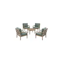 Product image of Hampton Bay Five-Piece Lakewood Eucalyptus Patio Set