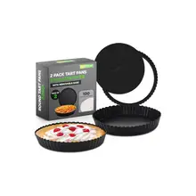 Product image of NutriChef 9-Inch Tart Pans (2-Pack)
