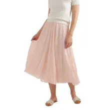 Product image of Quince Chiffon Pleated Midi Skirt