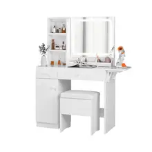 Product image of Ironck Vanity Desk with LED Lighted Mirror