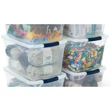 Product image of Rubbermaid Cleverstore 32 Qt Bins, 6-Pack