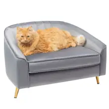 Product image of Frisco Velvet Elevated Curved Sofa