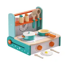 Product image of Dailyfunn Wooden Toy Stove Kitchen PlaySet