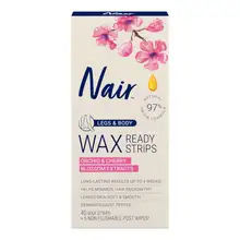 Product image of Nair Legs and Body Hair Removal Wax Strips 40-Count