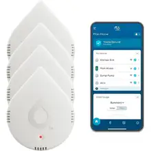 Product image of Moen Flo Smart Water Leak Detector, White, 4-Pack